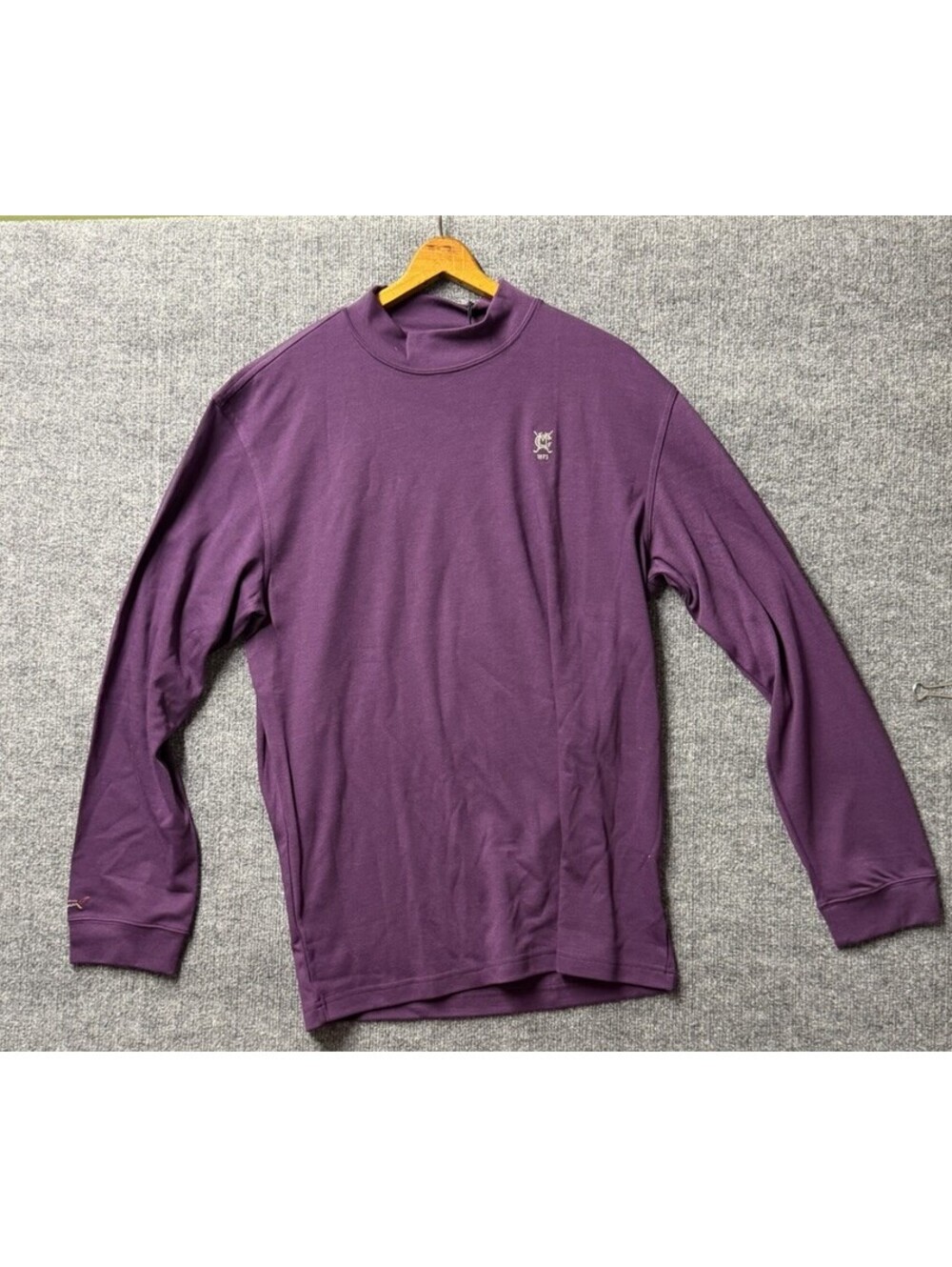 Greg Norman Heathered Mock Neck Golf Shirt Bordeaux Men’s XL NWT